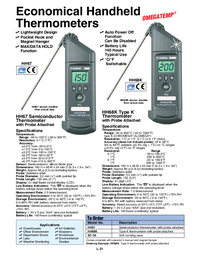 Thumbnail of document Data Sheet - HH68K 1 & 2 Channel 4 Types Thermocouple NEMA-4X Temperature Meter